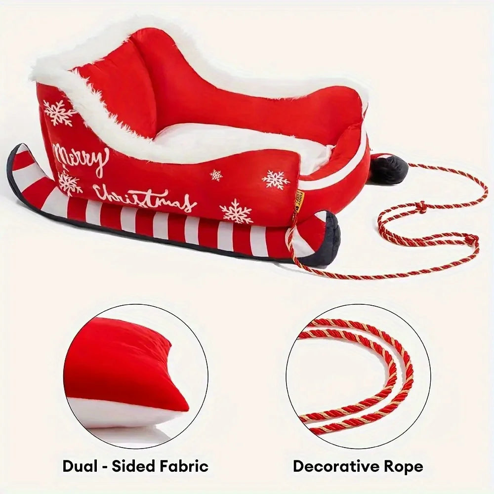 Christmas Winter Bed for Cats & Small Dogs