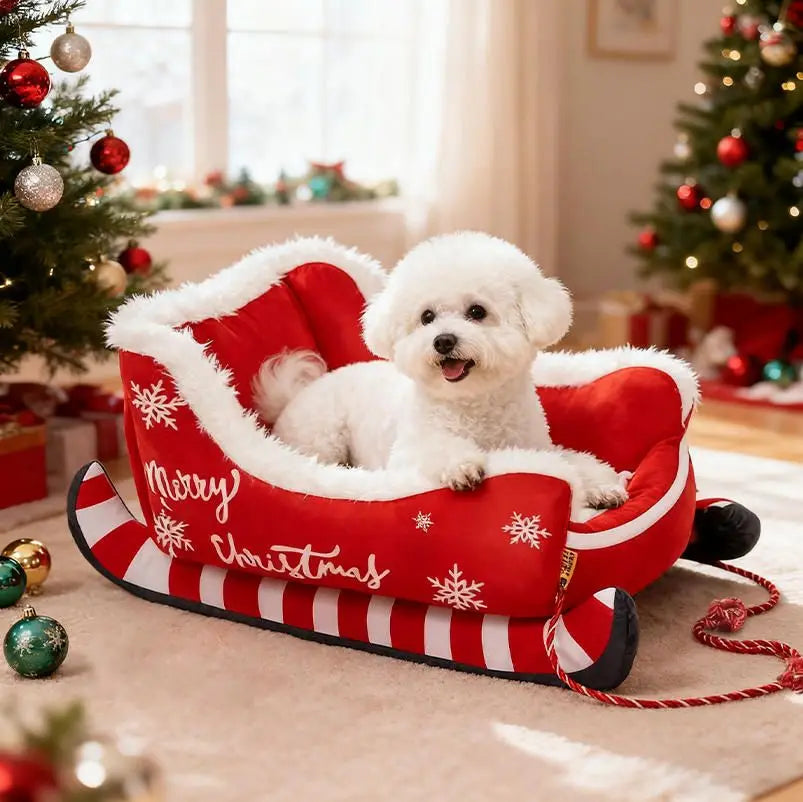 Christmas Winter Bed for Cats & Small Dogs
